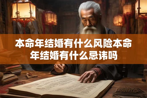 本命年结婚有什么风险本命年结婚有什么忌讳吗