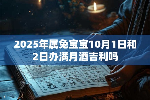 2025年属兔宝宝10月1日和2日办满月酒吉利吗
