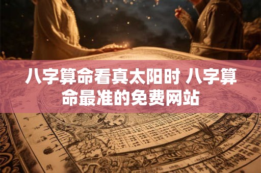 八字算命看真太阳时 八字算命最准的免费网站