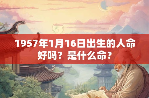 1957年1月16日出生的人命好吗？是什么命？