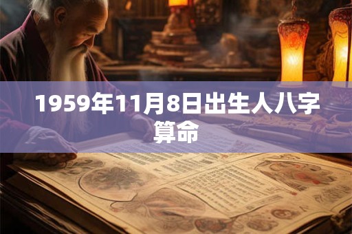 1959年11月8日出生人八字算命