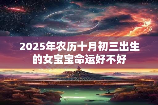 2025年农历十月初三出生的女宝宝命运好不好