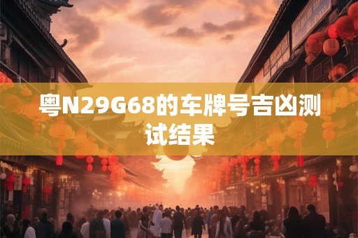 粤N29G68的车牌号吉凶测试结果