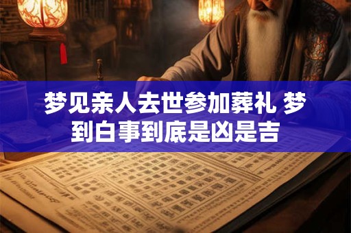 梦见亲人去世参加葬礼 梦到白事到底是凶是吉