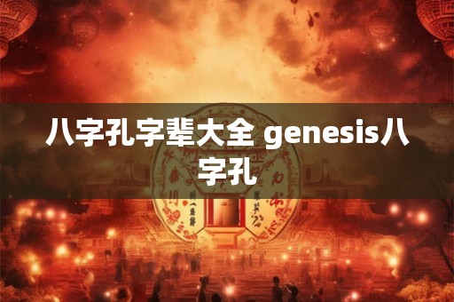 八字孔字辈大全 genesis八字孔