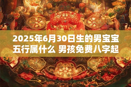 2025年6月30日生的男宝宝五行属什么 男孩免费八字起名