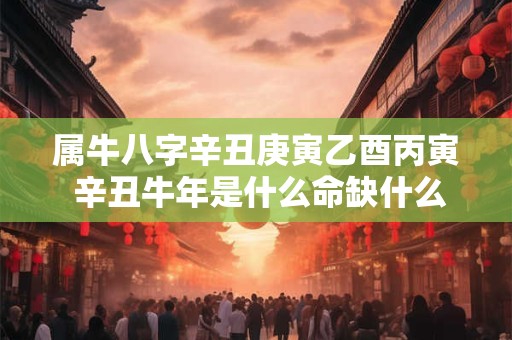 属牛八字辛丑庚寅乙酉丙寅 辛丑牛年是什么命缺什么