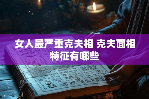 女人最严重克夫相 克夫面相特征有哪些