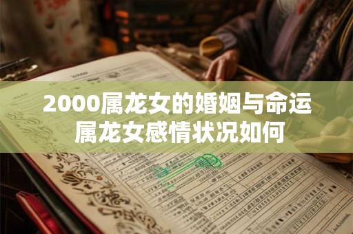 2000属龙女的婚姻与命运 属龙女感情状况如何