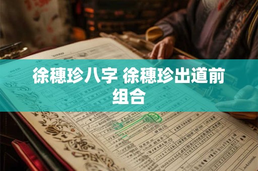 徐穗珍八字 徐穗珍出道前组合