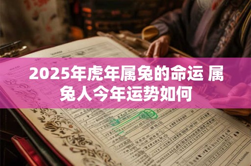 2026年虎年属兔的命运 属兔人今年运势如何