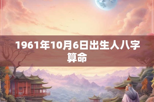 1961年10月6日出生人八字算命