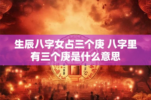 生辰八字女占三个庚 八字里有三个庚是什么意思