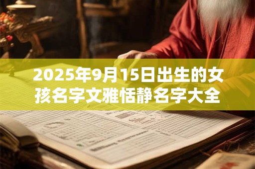 2025年9月15日出生的女孩名字文雅恬静名字大全
