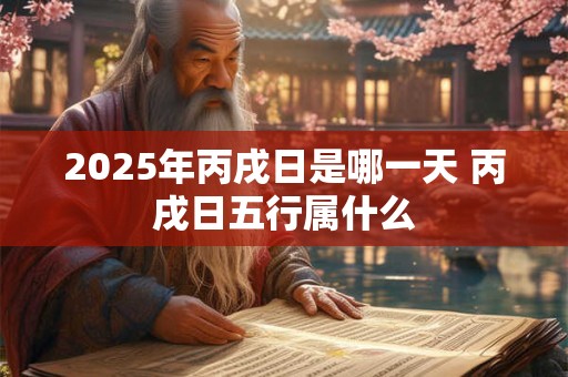 2025年丙戌日是哪一天 丙戌日五行属什么