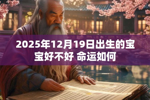 2025年12月19日出生的宝宝好不好 命运如何