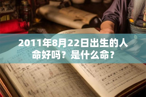 2011年8月22日出生的人命好吗？是什么命？