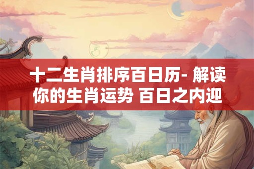 十二生肖排序百日历- 解读你的生肖运势 百日之内迎好运！