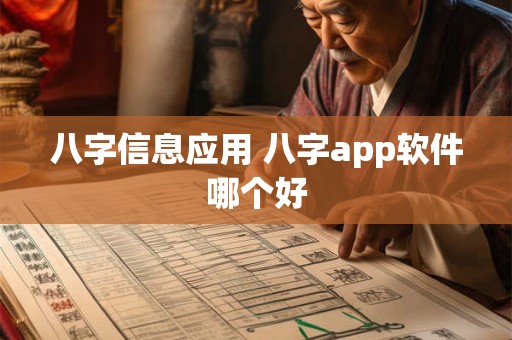 八字信息应用 八字app软件哪个好