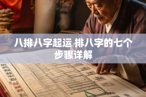 八排八字起运 排八字的七个步骤详解