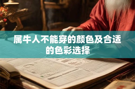 属牛人不能穿的颜色及合适的色彩选择