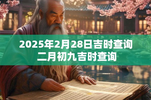 2025年2月28日吉时查询 二月初九吉时查询