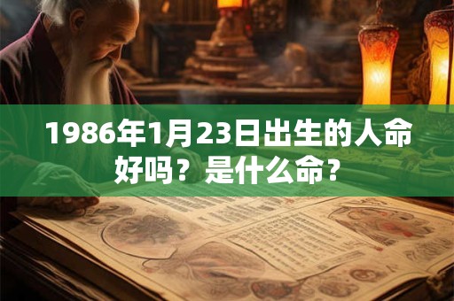 1986年1月23日出生的人命好吗？是什么命？