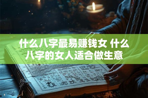 什么八字最易赚钱女 什么八字的女人适合做生意