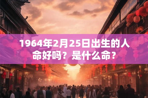 1964年2月25日出生的人命好吗？是什么命？