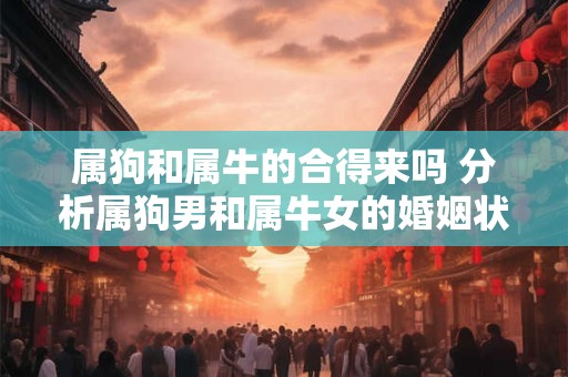 属狗和属牛的合得来吗 分析属狗男和属牛女的婚姻状况