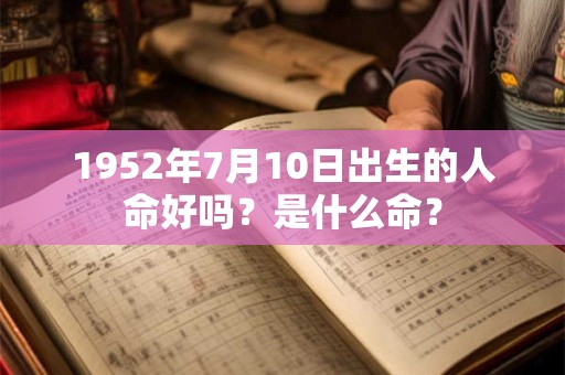 详细阅读:1952年7月10日出生的人命好吗?是什么命? 1952年7月10日出生的人命好吗?是什么命?