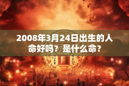 2008年3月24日出生的人命好吗？是什么命？