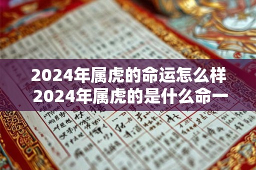 2024年属虎的命运怎么样 2024年属虎的是什么命一生命运如何