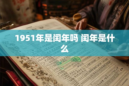 1951年是闰年吗 闰年是什么