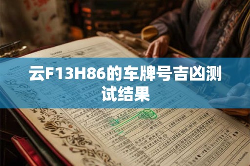 云F13H86的车牌号吉凶测试结果