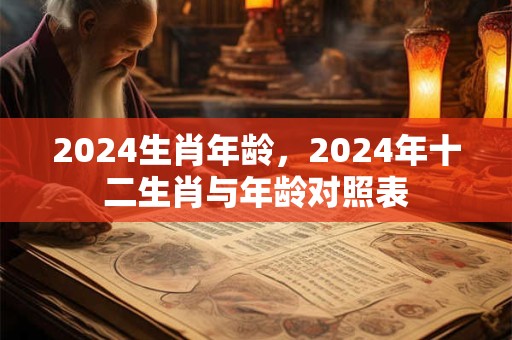 2024生肖年龄，2024年十二生肖与年龄对照表