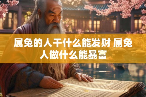 属兔的人干什么能发财 属兔人做什么能暴富