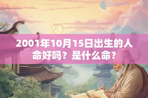 2001年10月15日出生的人命好吗？是什么命？