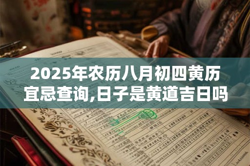 2025年农历八月初四黄历宜忌查询,日子是黄道吉日吗