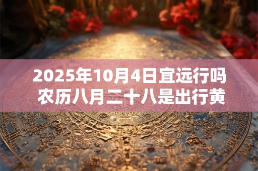 2025年10月4日宜远行吗 农历八月二十八是出行黄道吉日吗