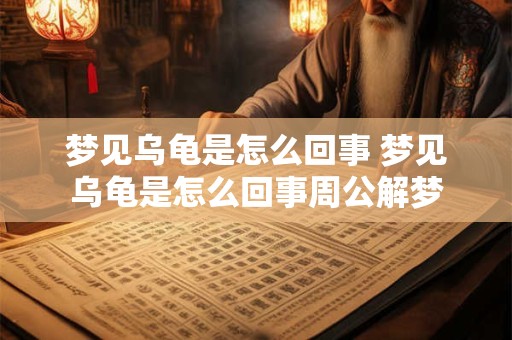 梦见乌龟是怎么回事 梦见乌龟是怎么回事周公解梦