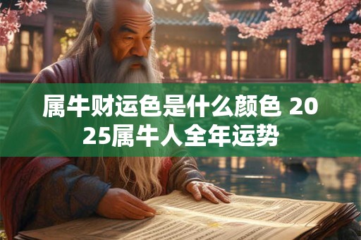 属牛财运色是什么颜色 2025属牛人全年运势