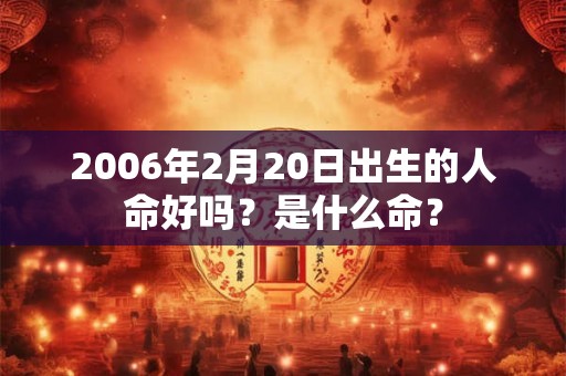 2006年2月20日出生的人命好吗？是什么命？
