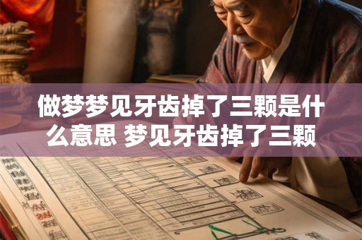 做梦梦见牙齿掉了三颗是什么意思 梦见牙齿掉了三颗是什么意思