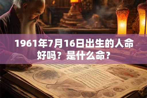 1961年7月16日出生的人命好吗？是什么命？