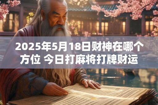 2025年5月18日财神在哪个方位 今日打麻将打牌财运方位！