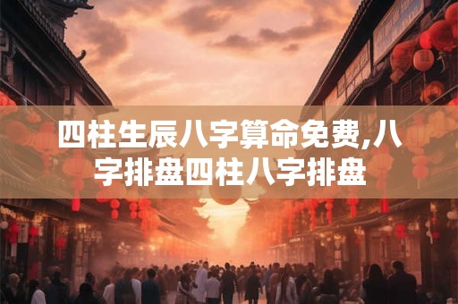四柱生辰八字算命免费,八字排盘四柱八字排盘