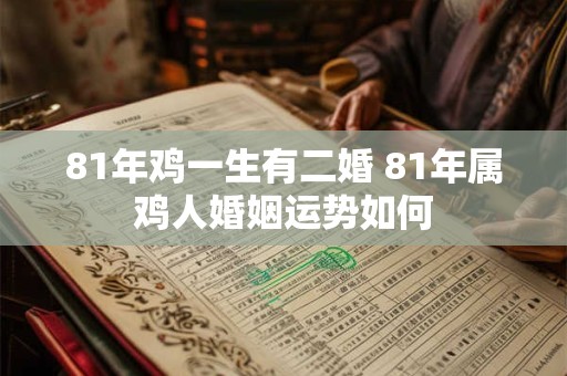 81年鸡一生有二婚 81年属鸡人婚姻运势如何