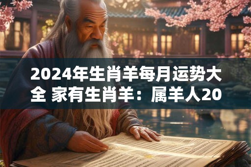 2024年生肖羊每月运势大全 家有生肖羊：属羊人2024年每月运势