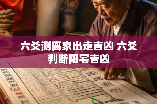六爻测离家出走吉凶 六爻判断阳宅吉凶